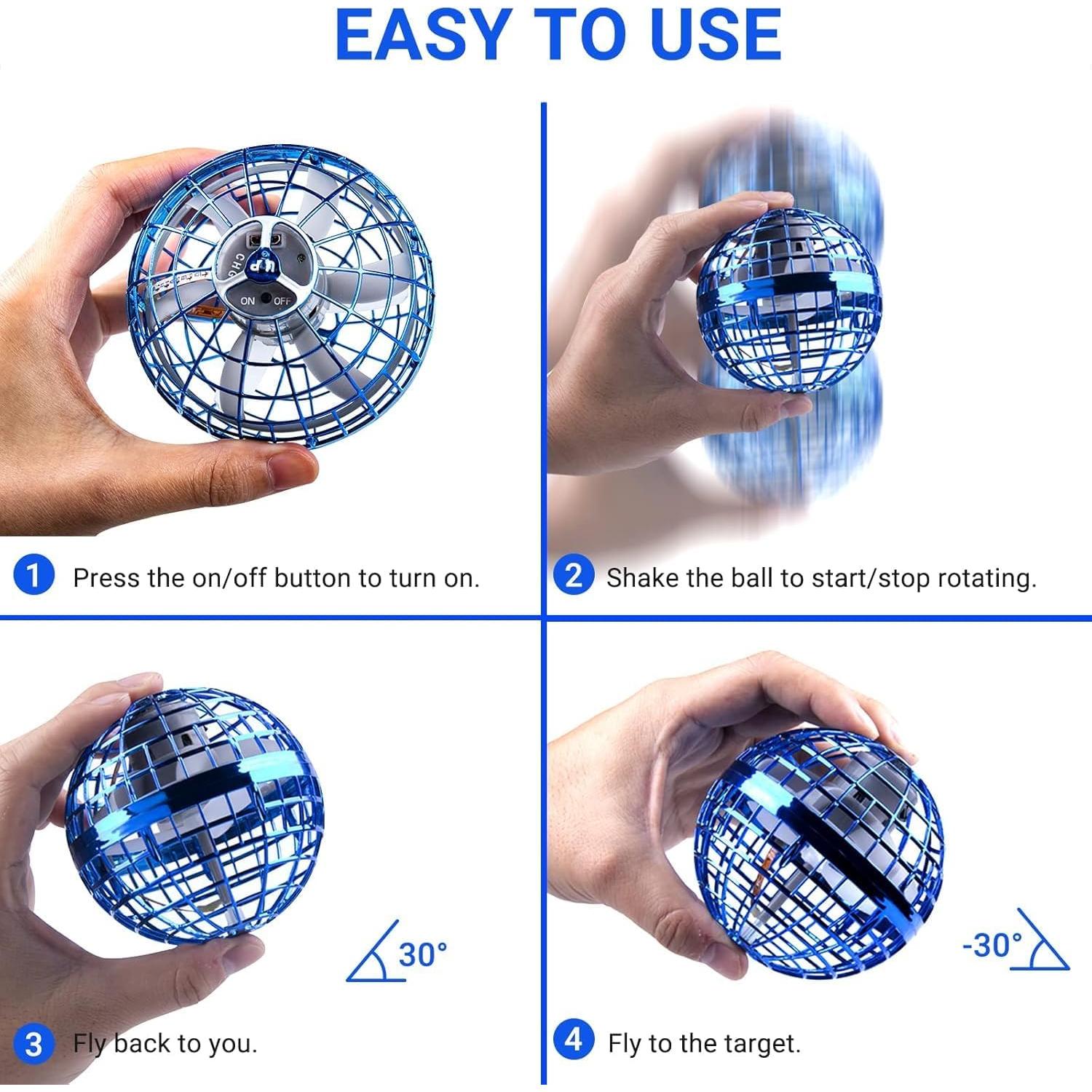 Bola Voladora Cósmica OKPOW TSM006-B RGB USB Recargable