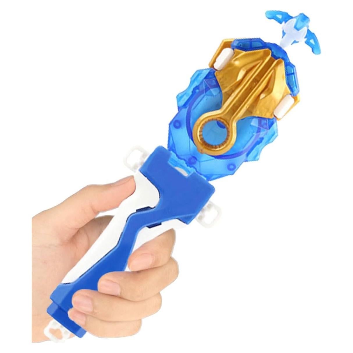 Lanzador Bey Burst DB Azul con agarre y rotación L&R