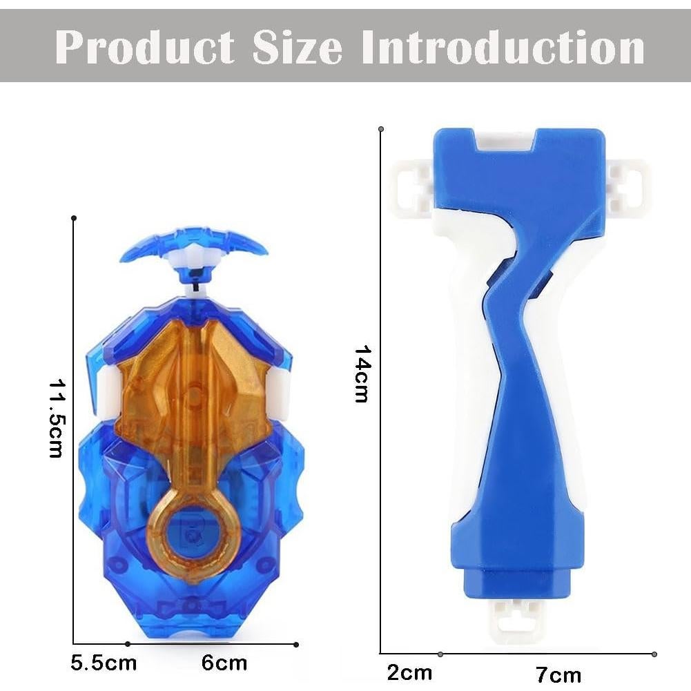 Lanzador Bey Burst DB Azul con agarre y rotación L&R