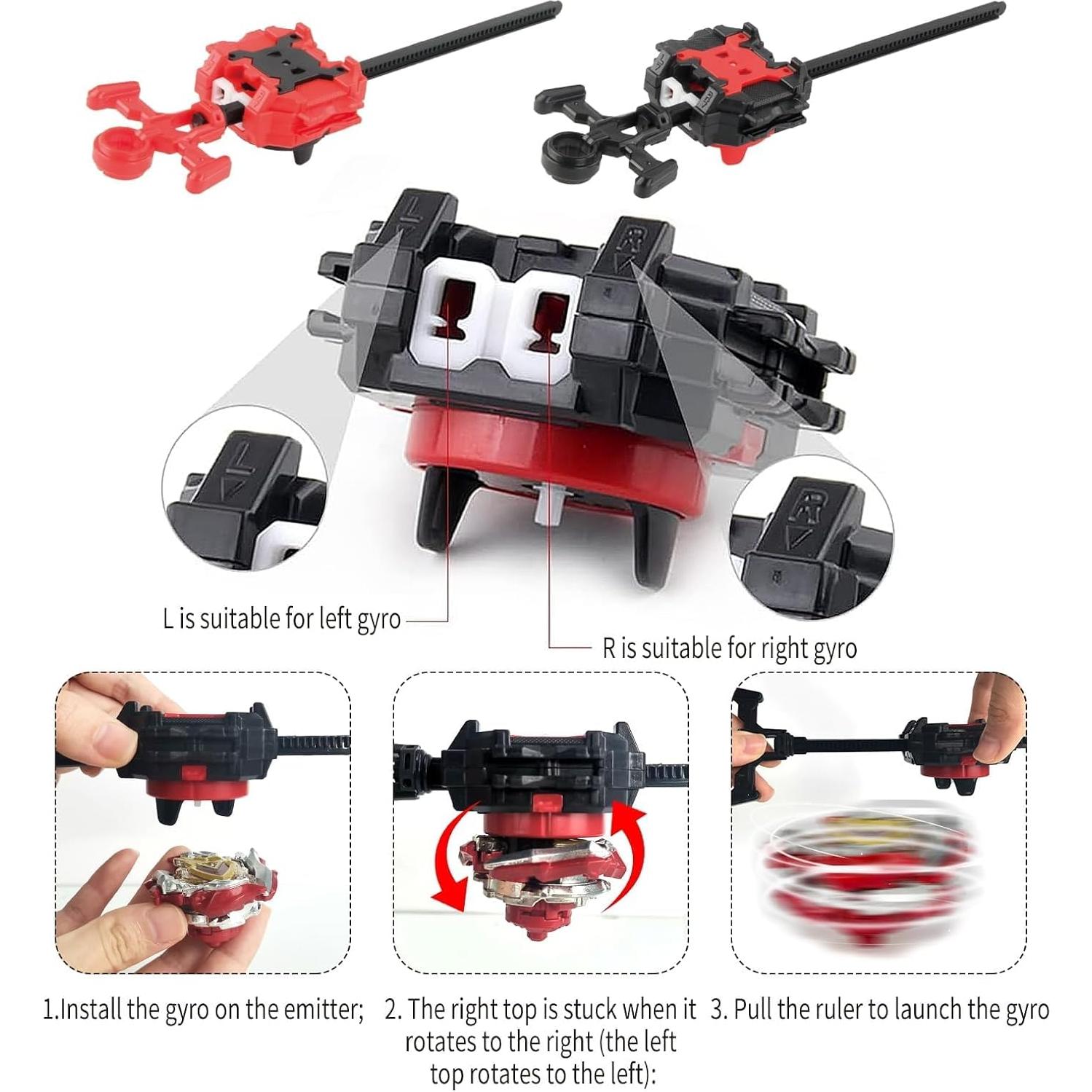 Lanzadores de Picos Burst COCOFOX - 2 Paquete Negro y Rojo