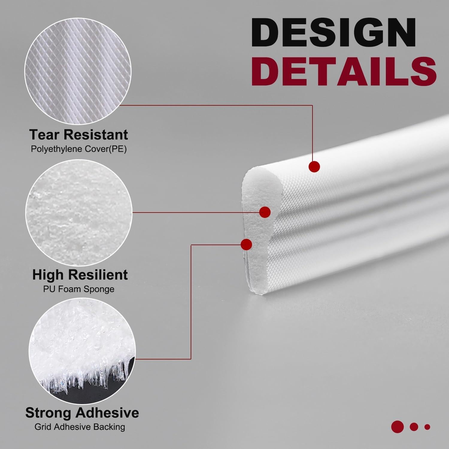 Tira de Sellado Insonorizante ZW 3m Blanca para Puertas