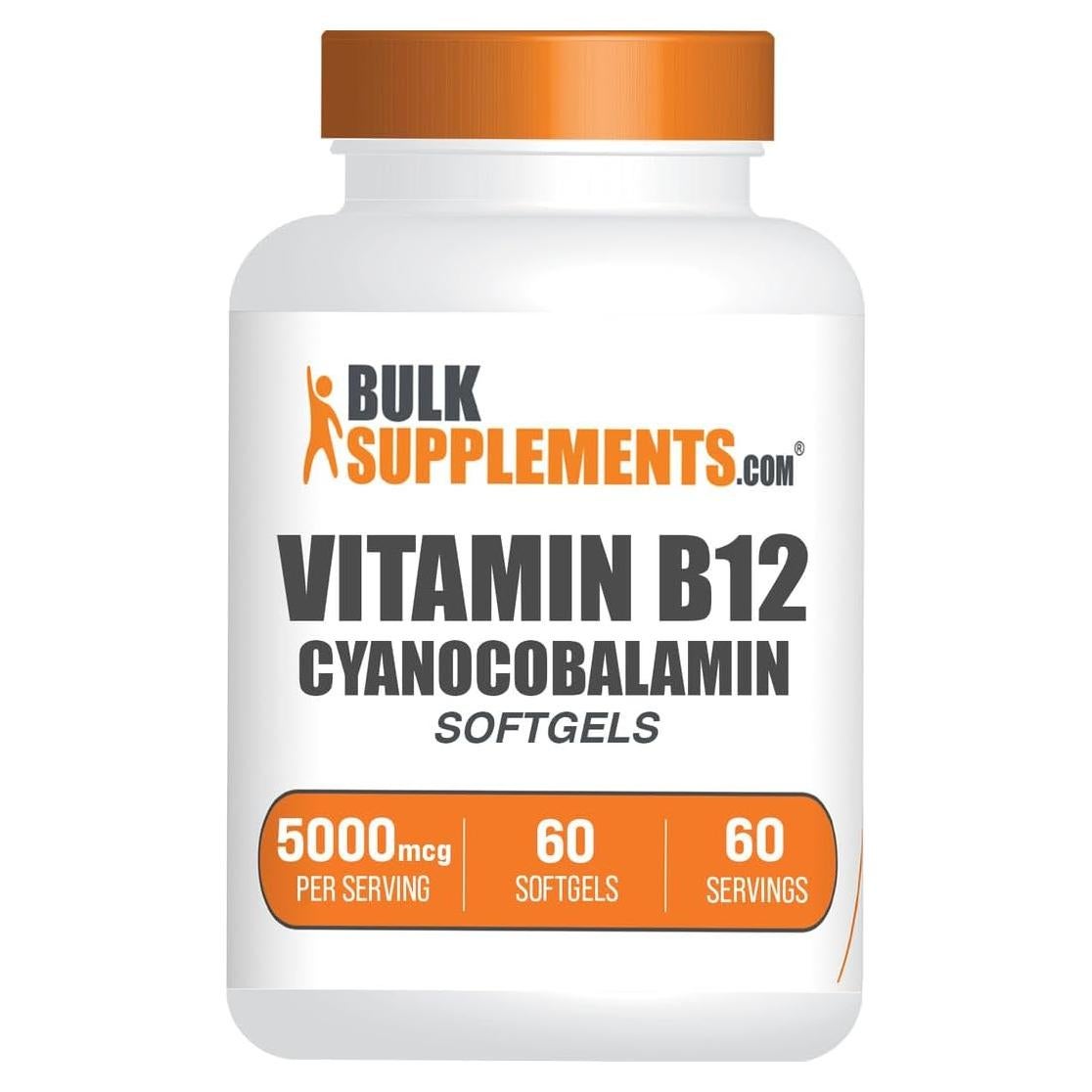 Vitamina B12 5000 mcg Softgels BulkSupplements - Energía y Bienestar