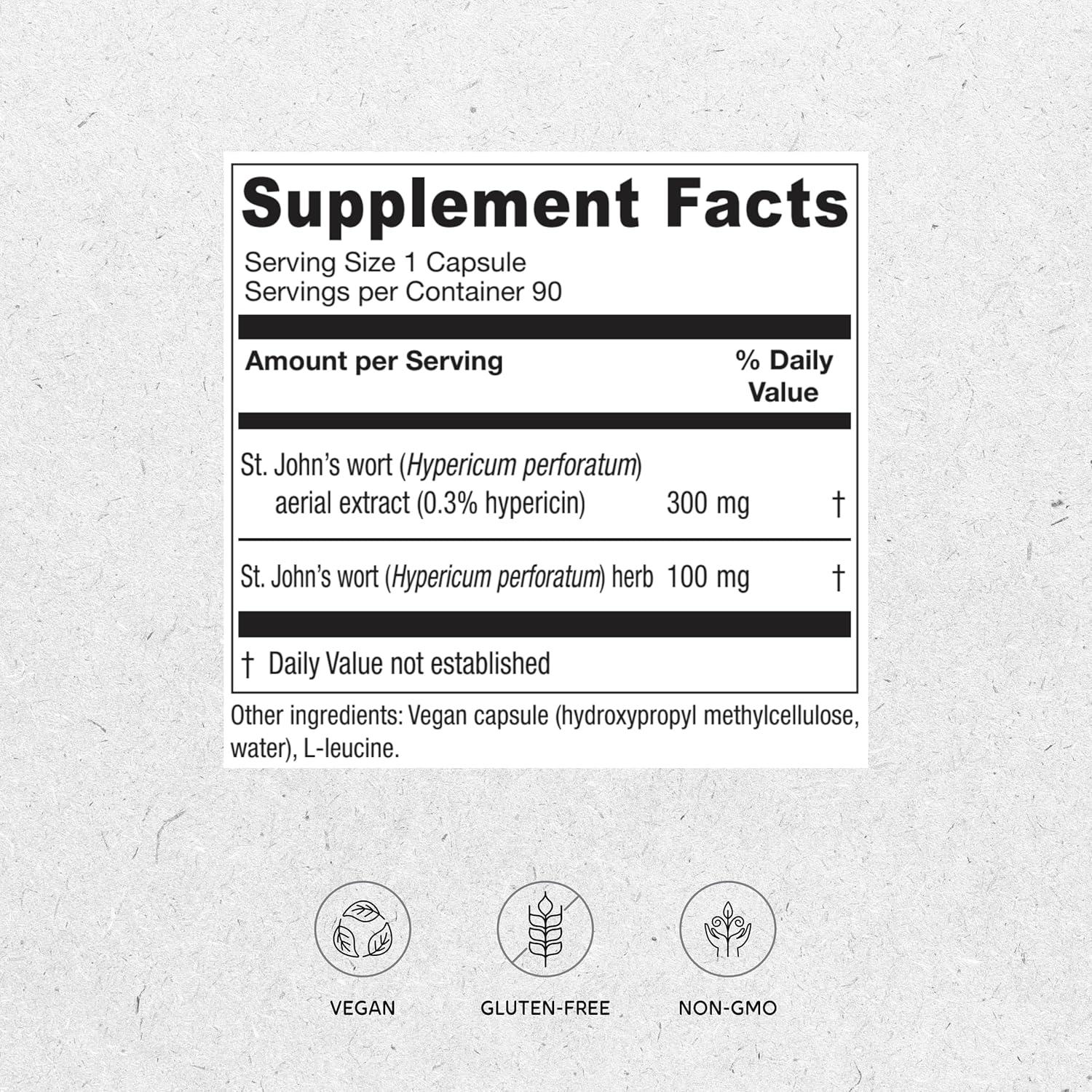 Cápsulas de Hierba de San Juan Vitanica 300mg - 90 Unidades