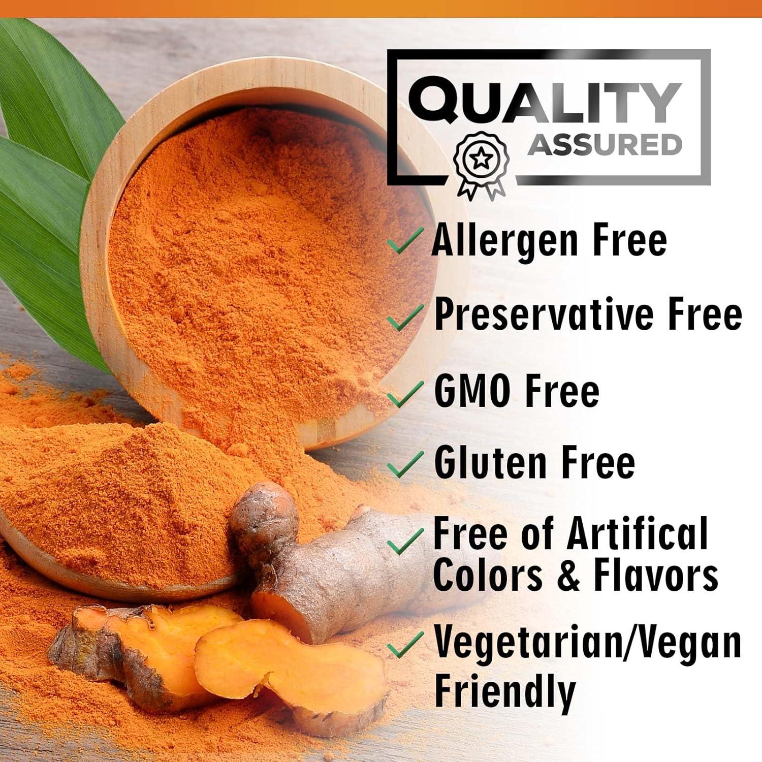 Suplemento de Cúrcuma y Curcumina 1950mg - 60 Cápsulas Veganas