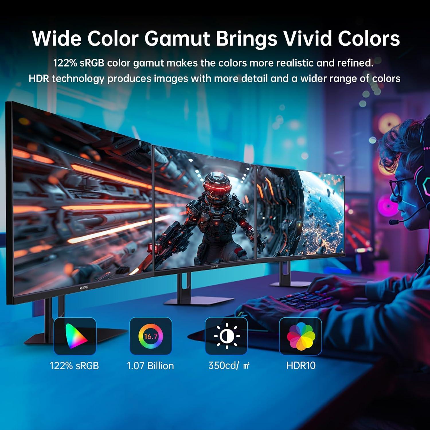 Monitor Gamer KTC H27T22S 27" QHD 180Hz 1ms IPS