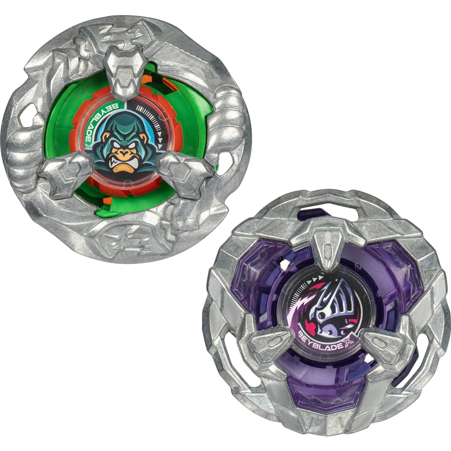 Beyblade X Yell Kong 3-60GB and Helm Knight 5-80T Top Dual Pack Set, Includes 2 Right-Spin Tops, Spinning Bey Toys for 8+ Year Old Kids, Stamina & Balance Types