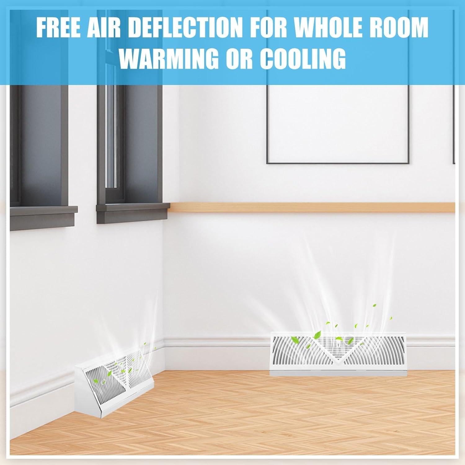 Paquete de 10 rejillas de ventilación blancas 38.1 cm Yaocom