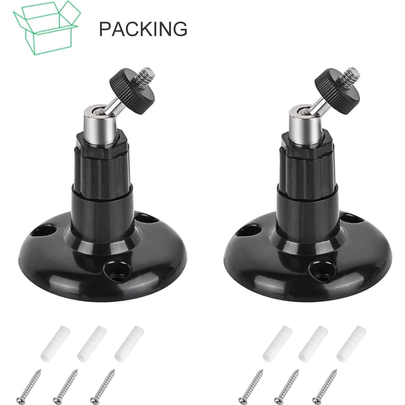 Soporte de Pared Adhesivo para Cámara Ring - 2 Paquetes, Negro