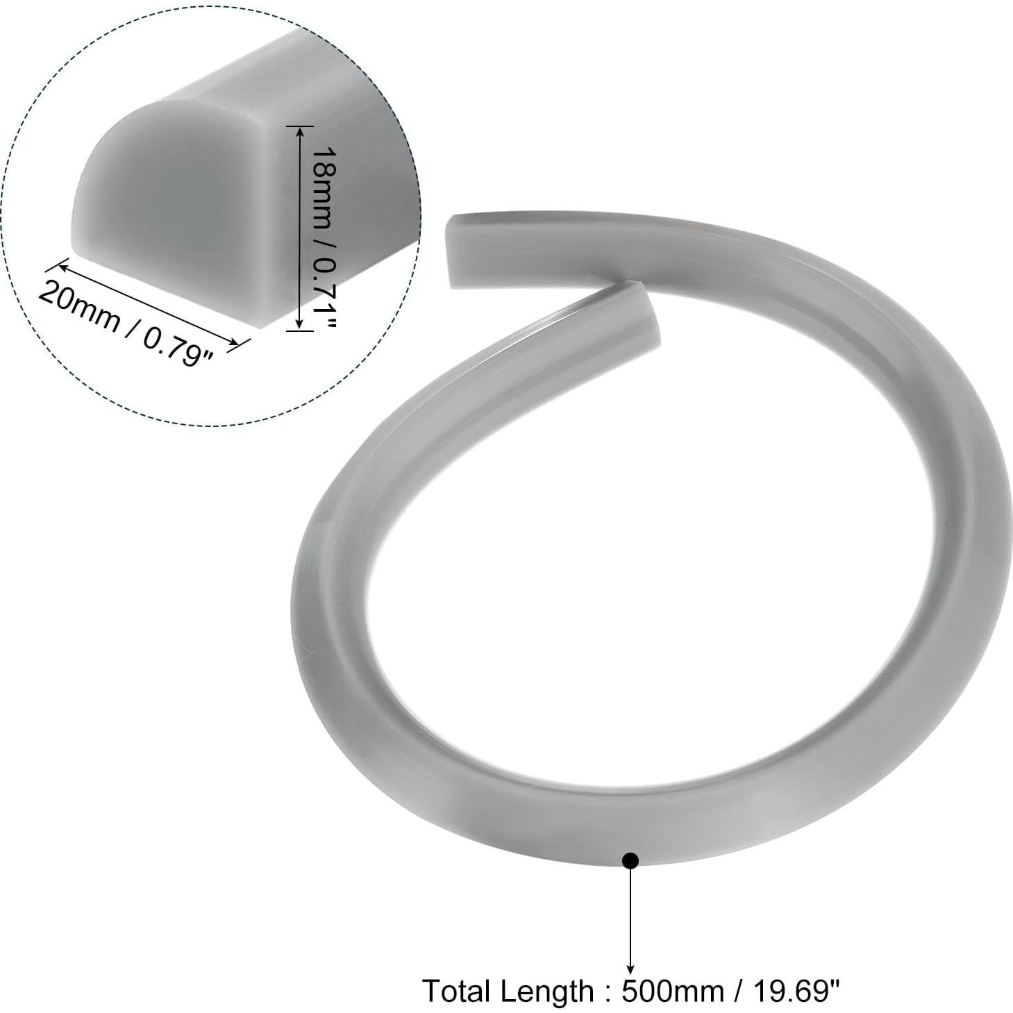 Moldura Flexible Autoadhesiva uxcell 500mm Gris para Baño