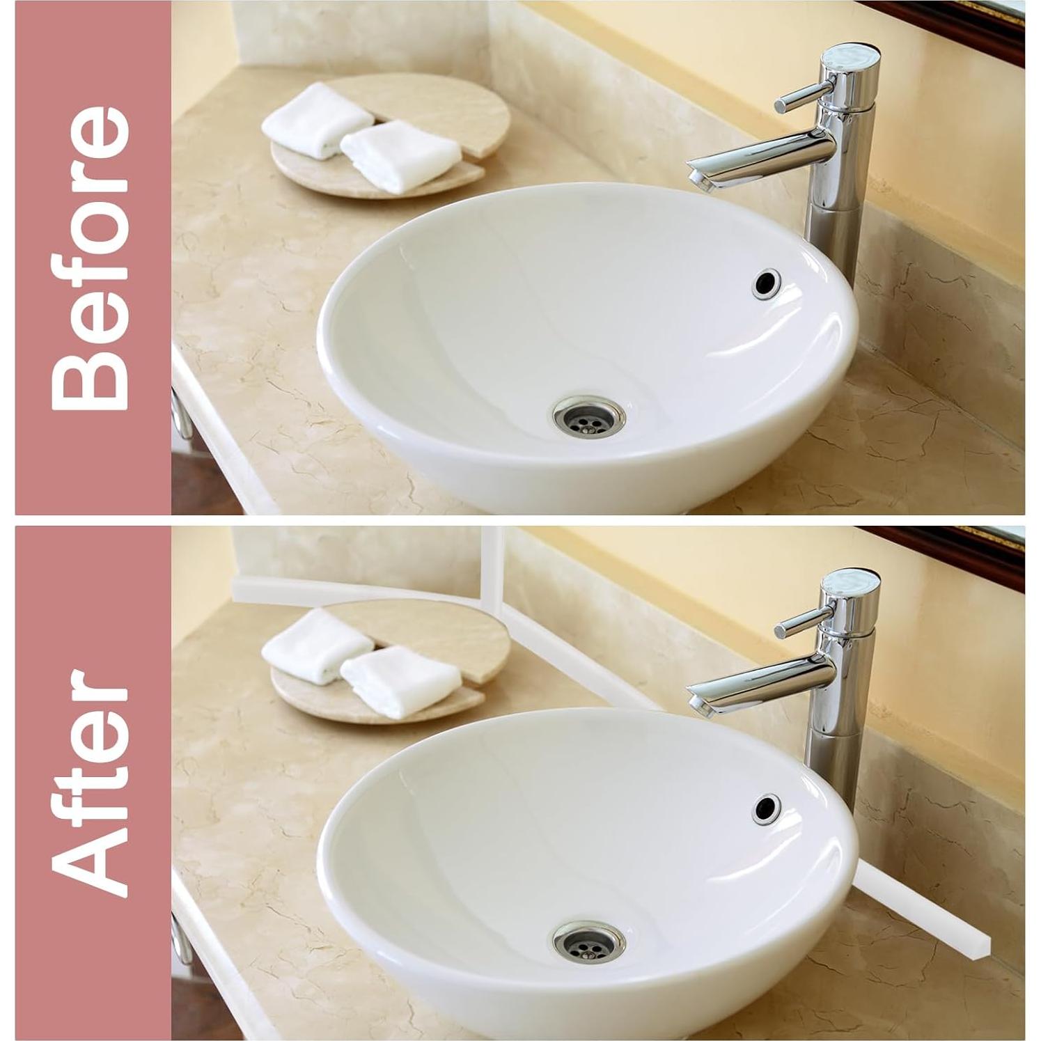 Moldura Flexible Autoadhesiva uxcell 500mm Gris para Baño