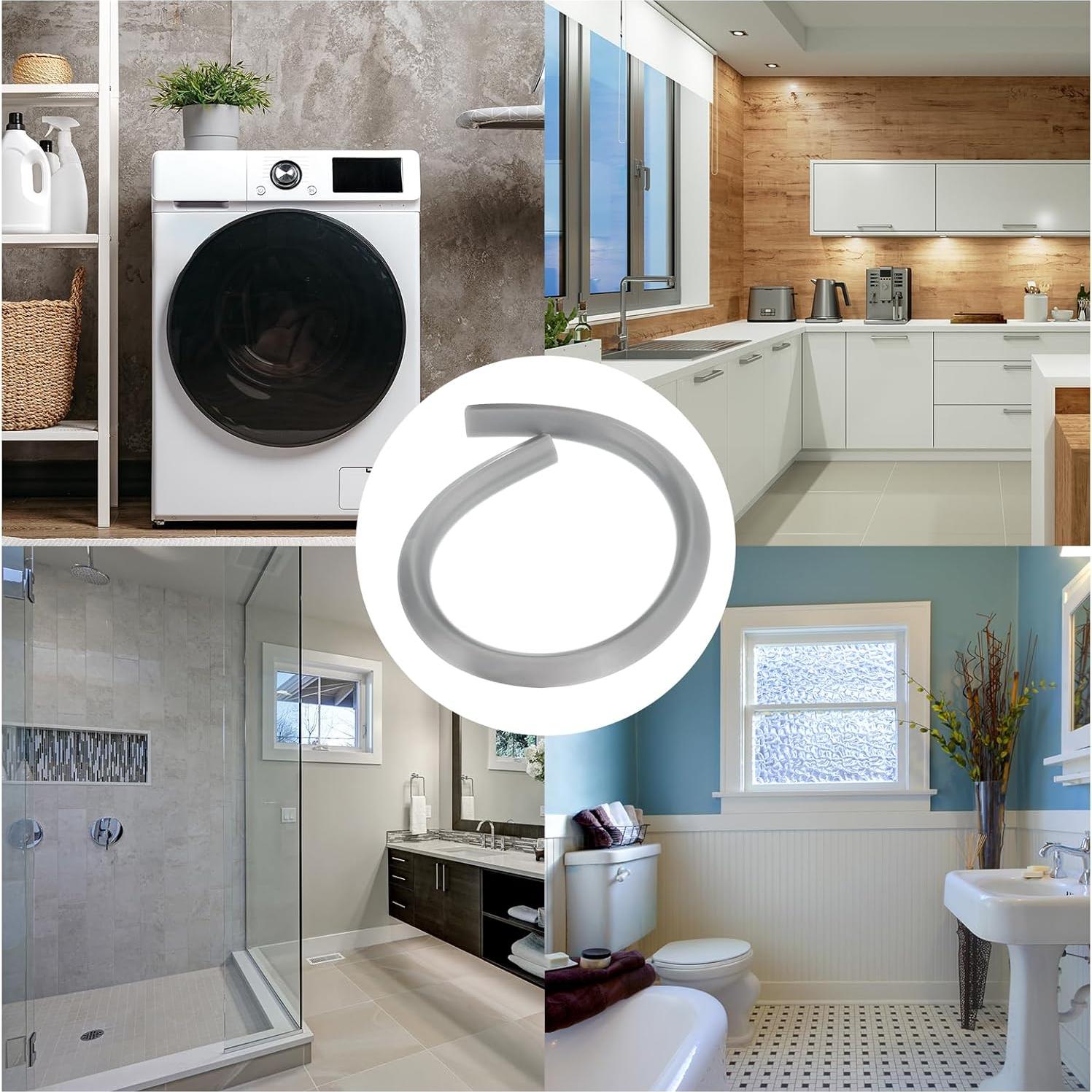 Moldura Flexible Autoadhesiva uxcell 500mm Gris para Baño