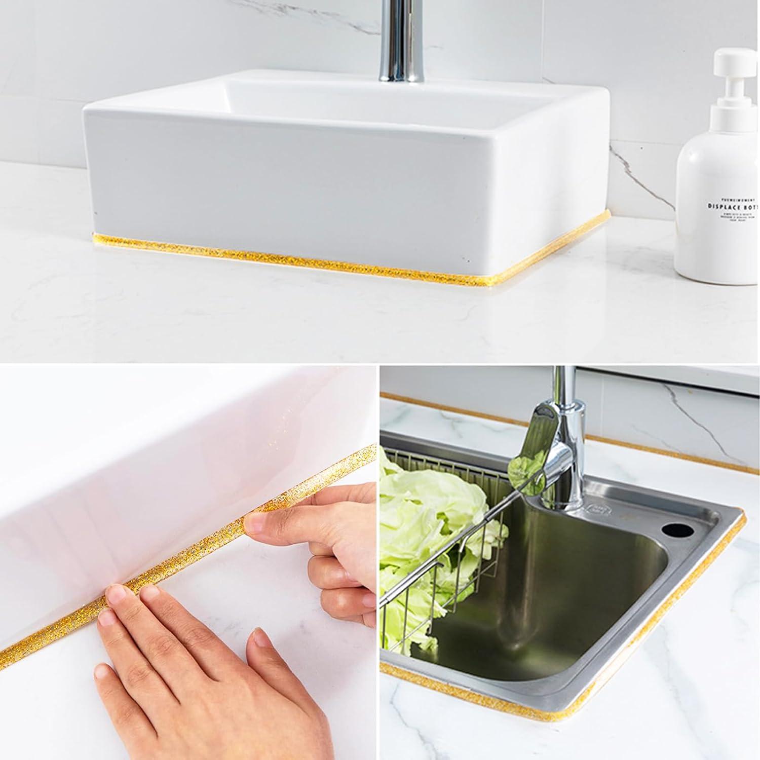 Moldura de Techo Autoadhesiva Dorada WSIWZAI 12.5x12.5cm