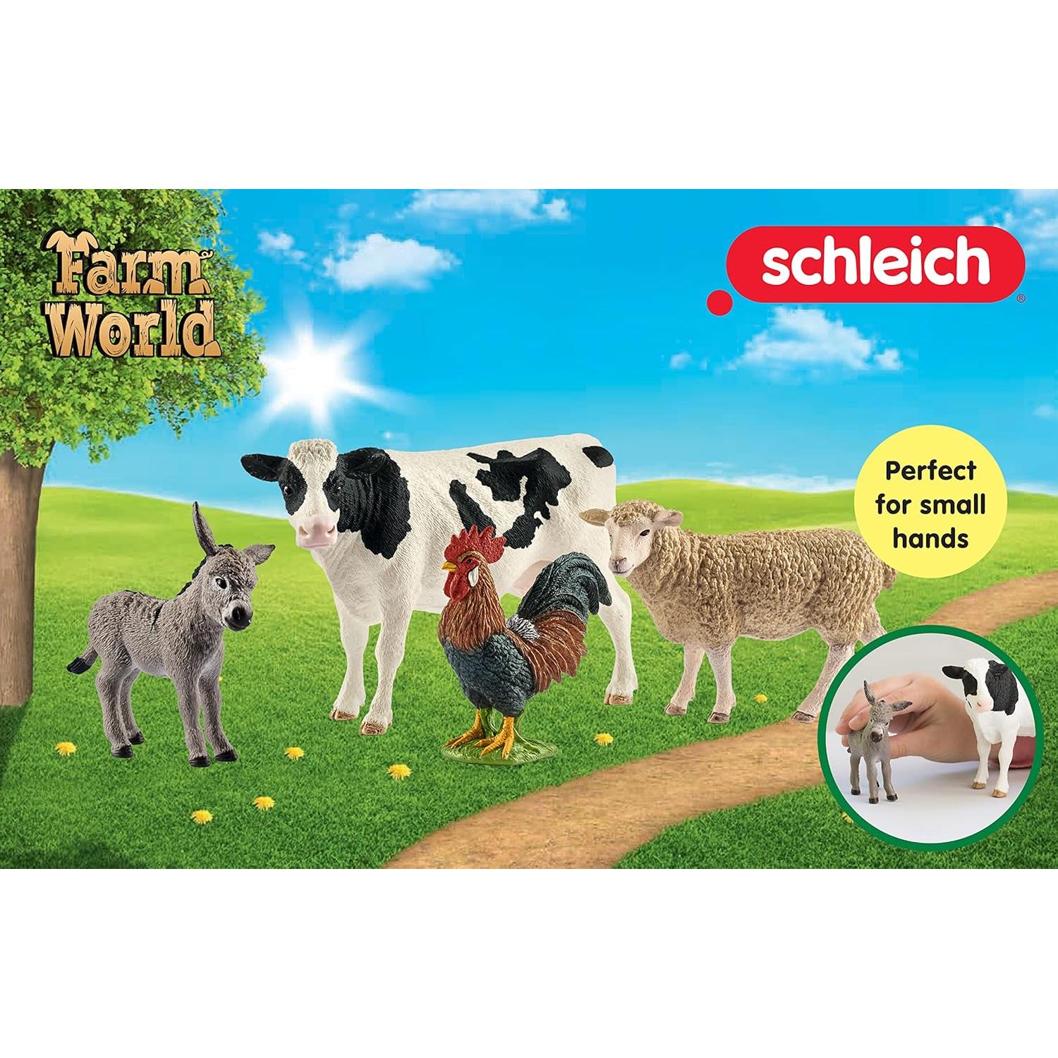 Schleich Set Inicial Mundo de Granja - 4 Animales Coleccionables