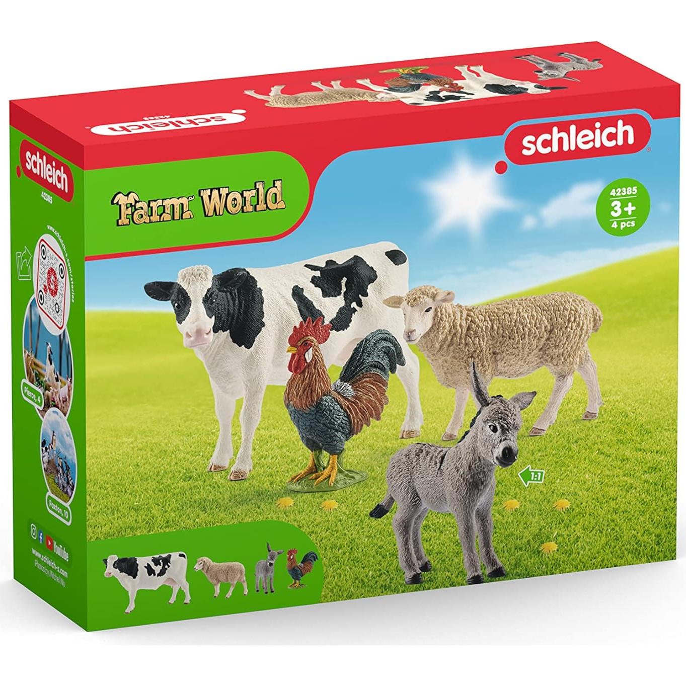 Schleich Set Inicial Mundo de Granja - 4 Animales Coleccionables