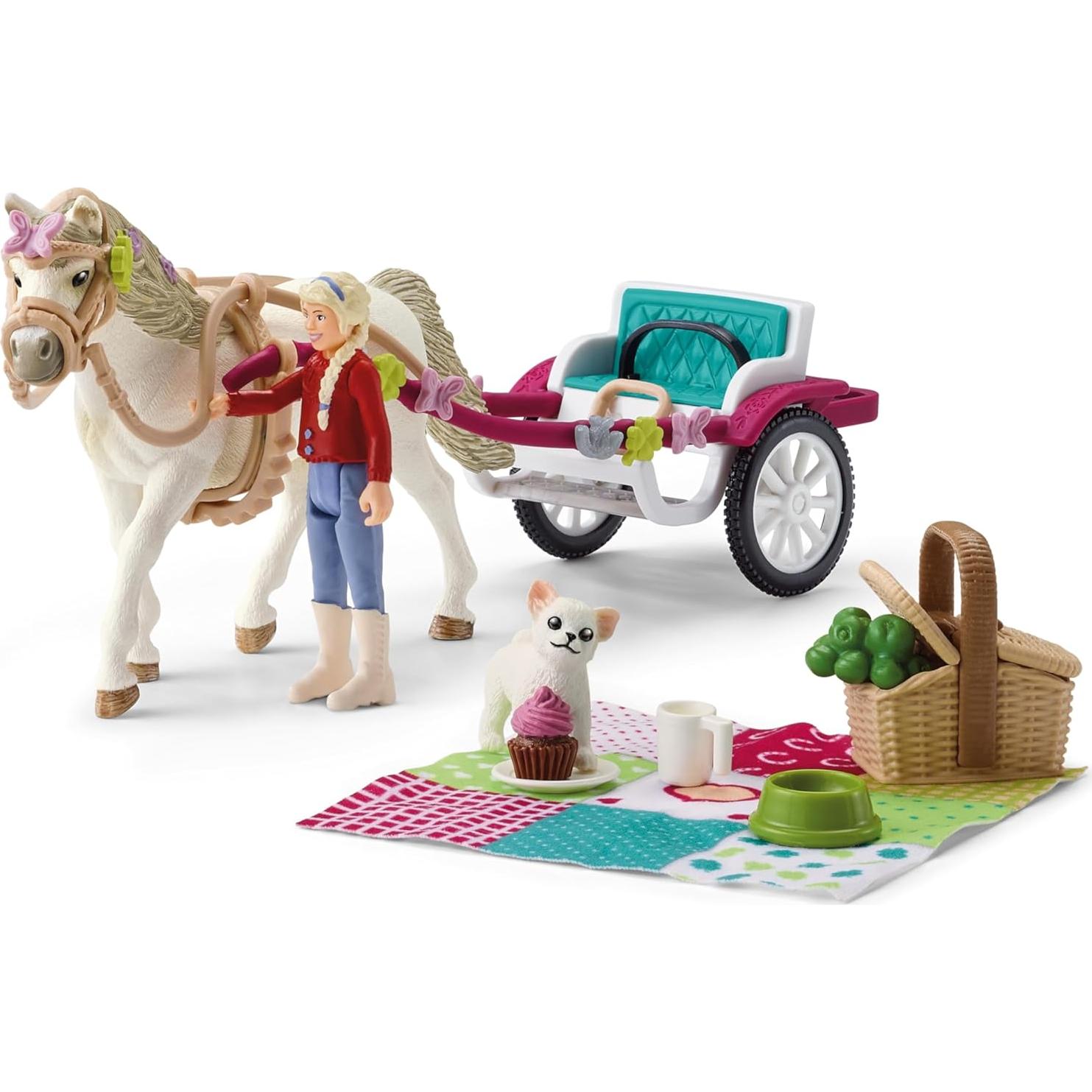 Set de Juego Schleich Paseo en Carroza con Picnic 38 Pzs