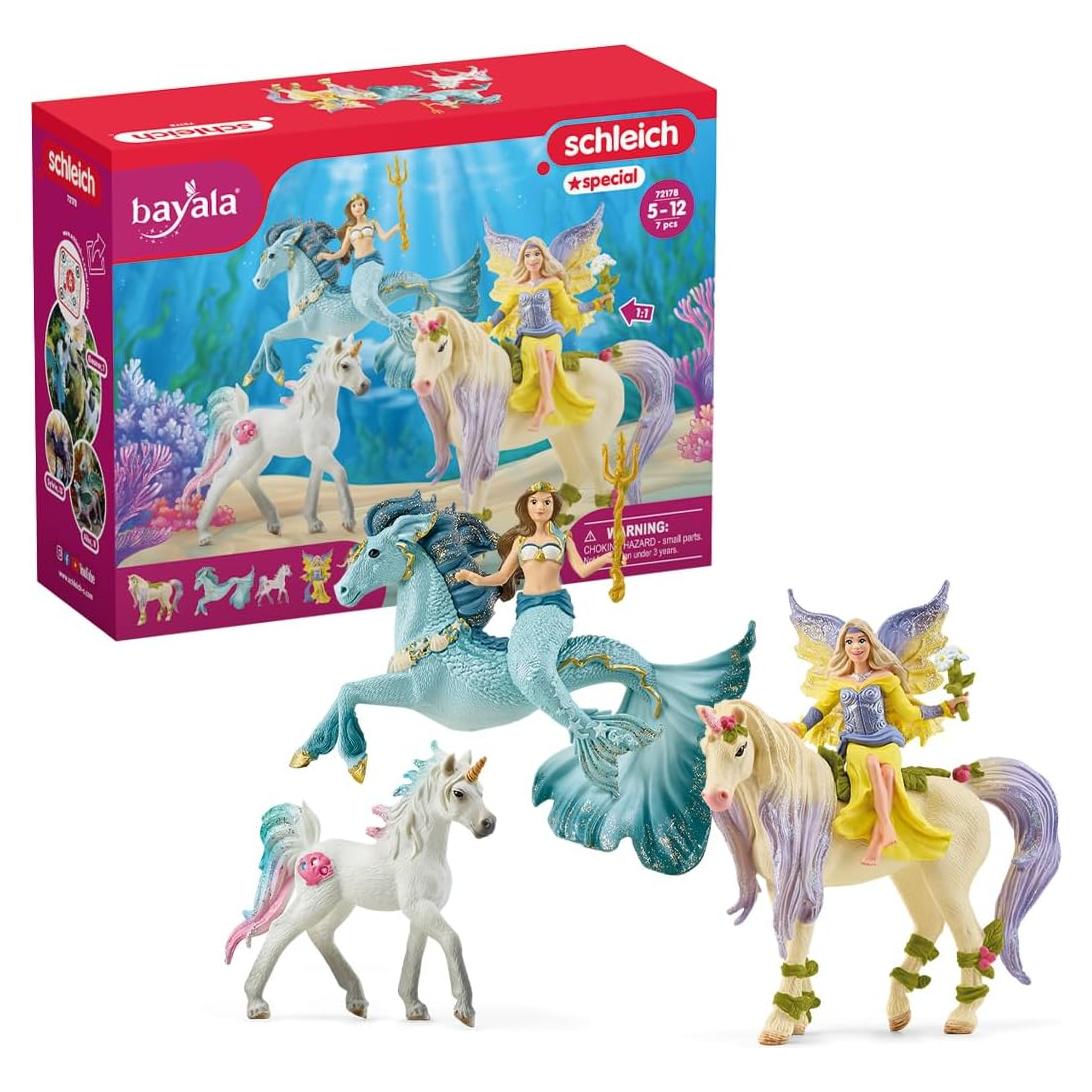 Set de Inicio Schleich Bayala 7 Piezas Sirena y Unicornio