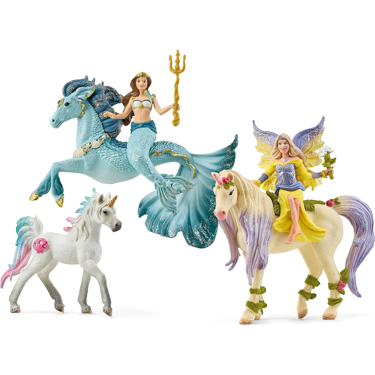 Set de Inicio Schleich Bayala 7 Piezas Sirena y Unicornio