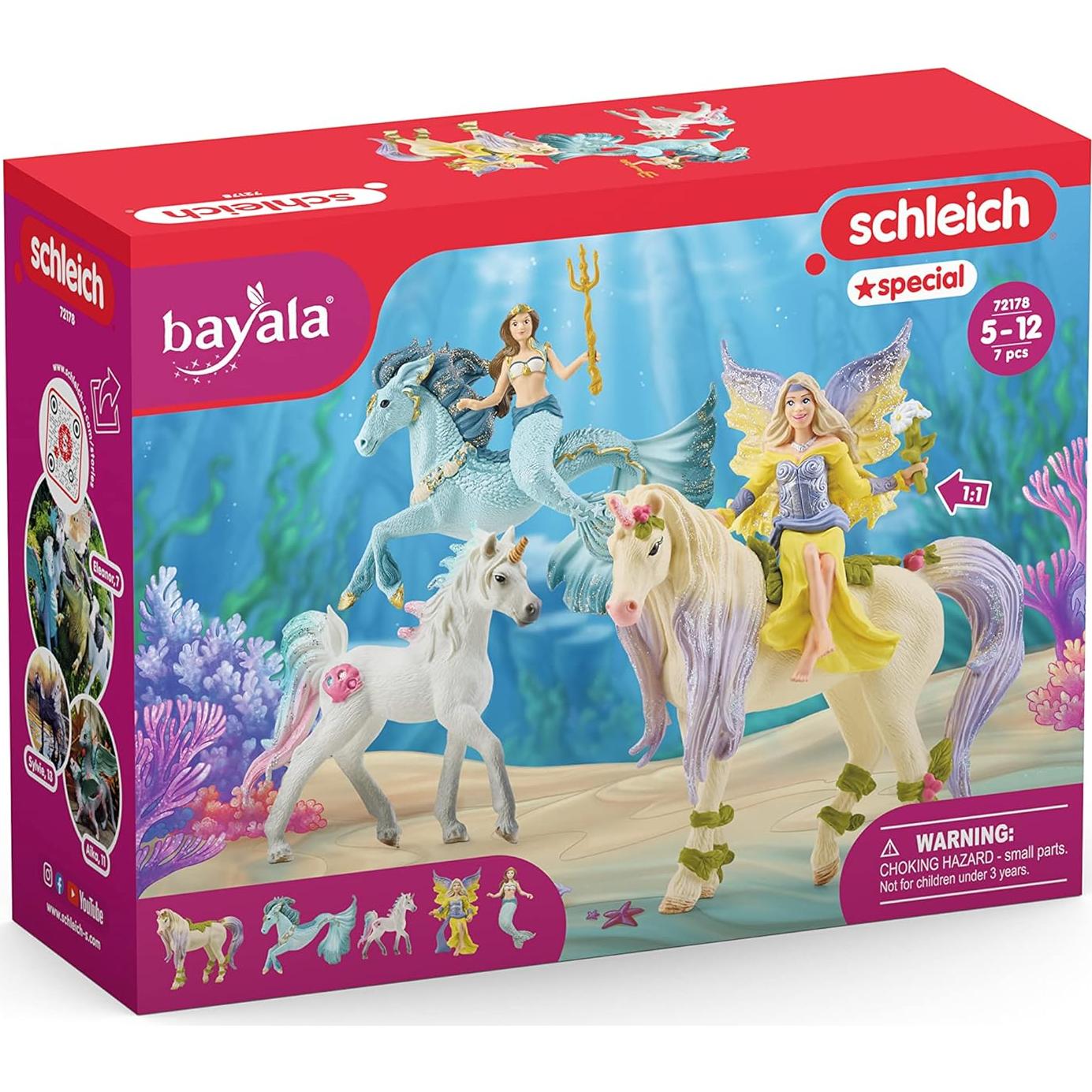 Set de Inicio Schleich Bayala 7 Piezas Sirena y Unicornio