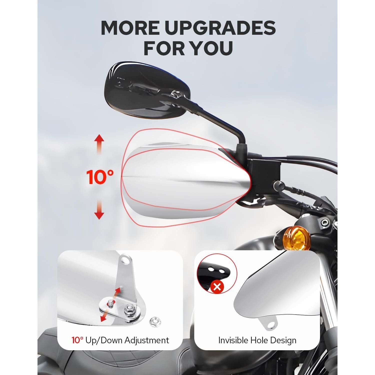 Guardamanos de Acero Inoxidable Benlari para Harley 2007-2023