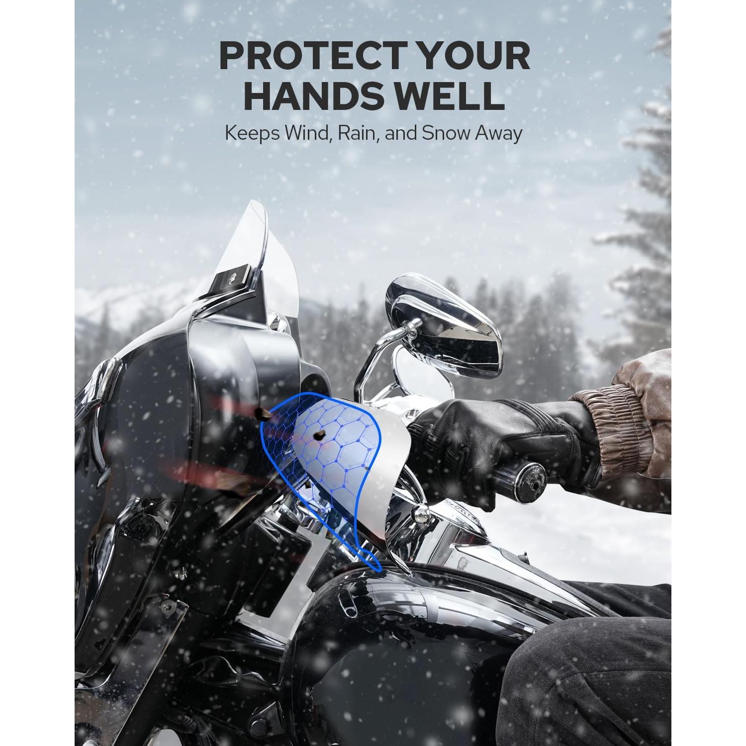 Guardamanos de Acero Inoxidable Benlari para Harley 2007-2023