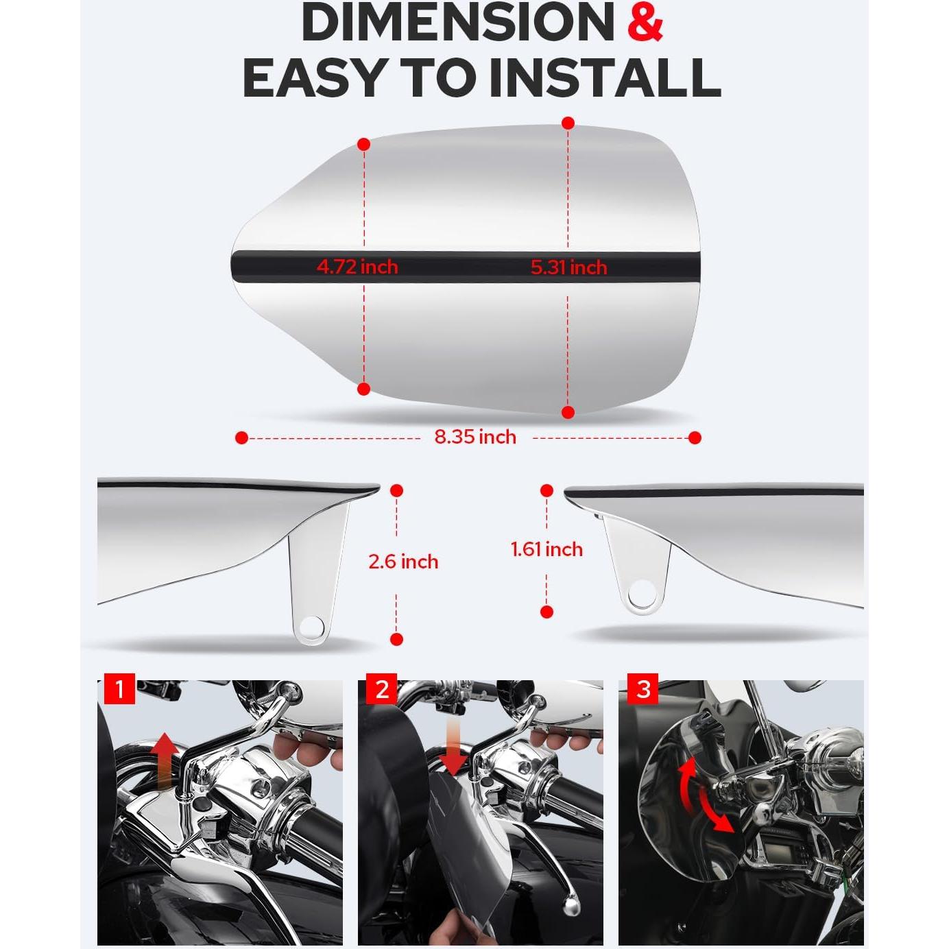 Guardamanos de Acero Inoxidable Benlari para Harley 2007-2023