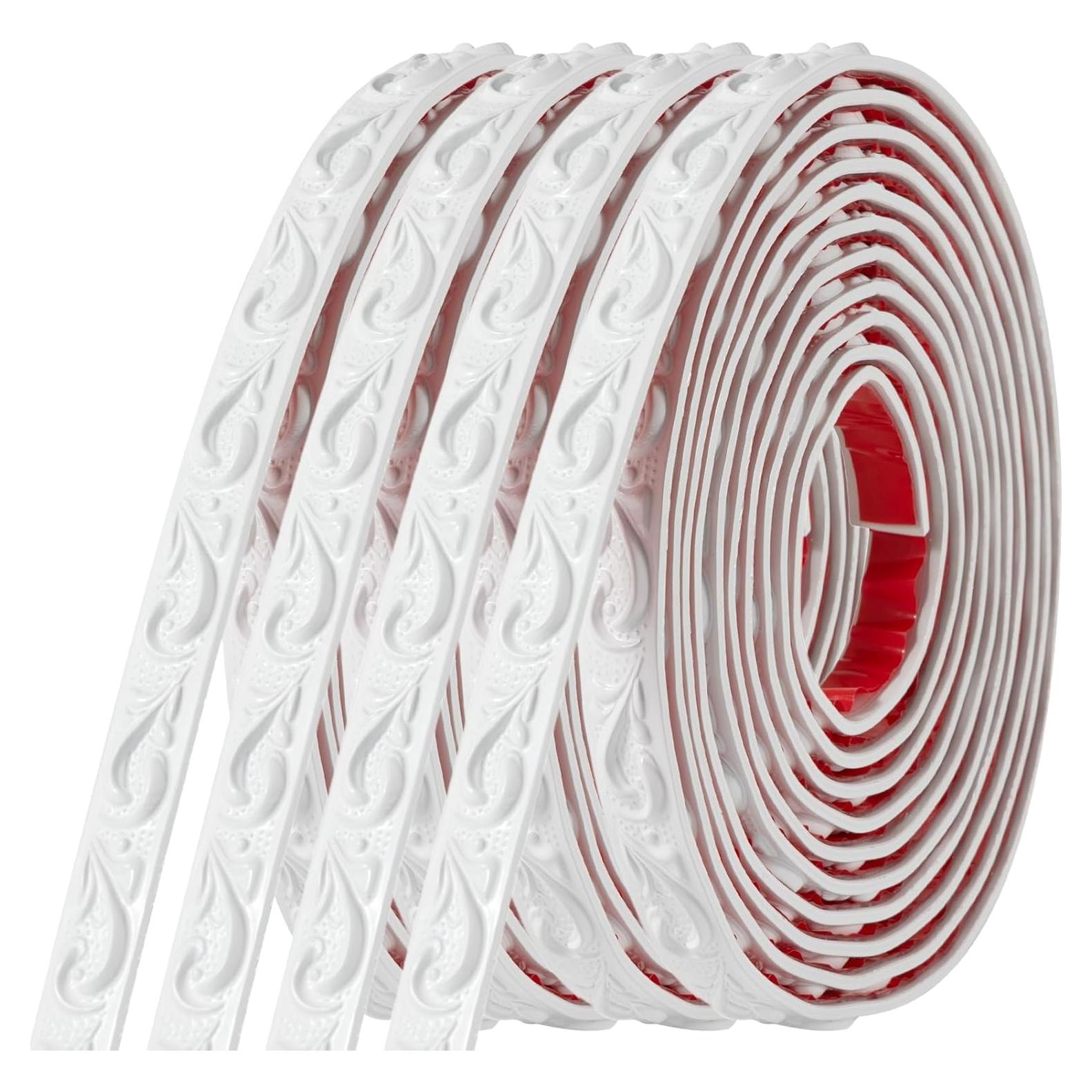 Moldura de Corona Autoadhesiva KIJOU Blanca 4 Rollos 20.1m