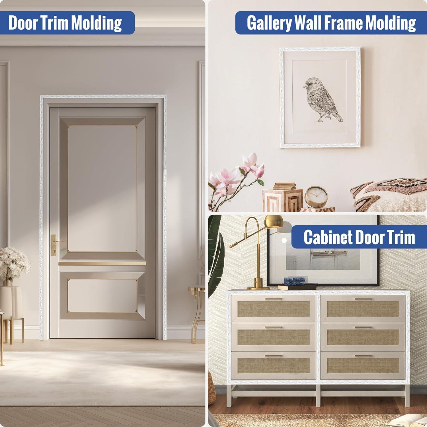 Moldura de Corona Autoadhesiva KIJOU Blanca 4 Rollos 20.1m