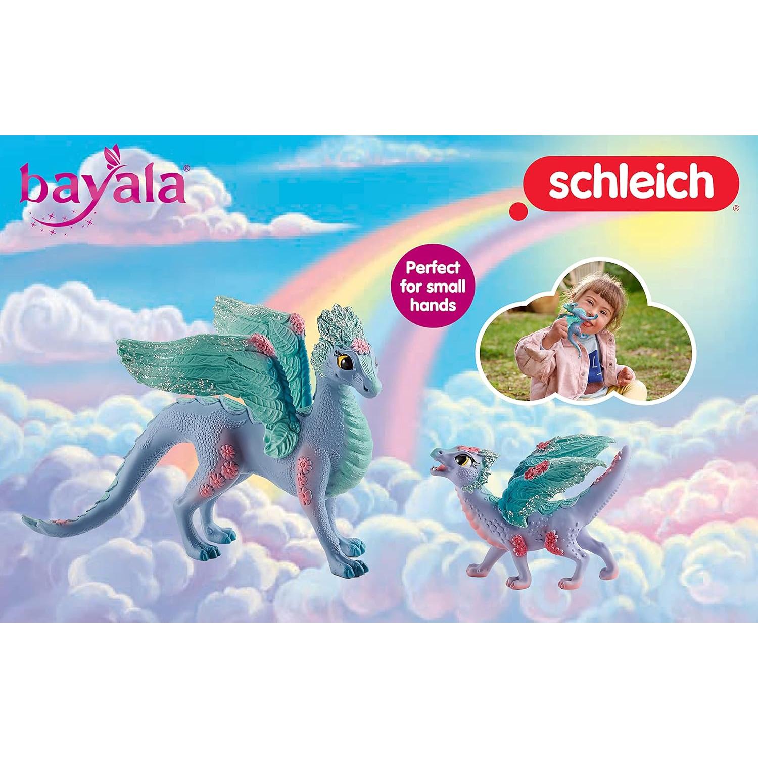 Schleich Dragón de Flor y Bebé - Set de 2 Figuras 70592