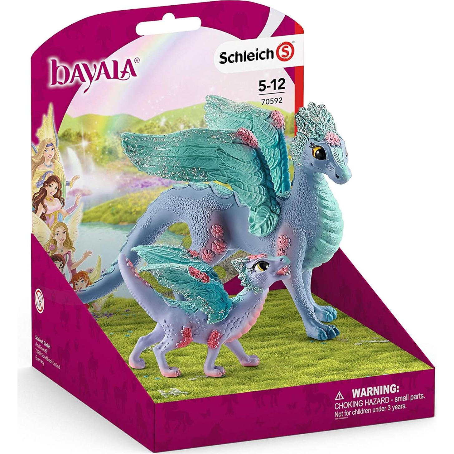 Schleich Dragón de Flor y Bebé - Set de 2 Figuras 70592