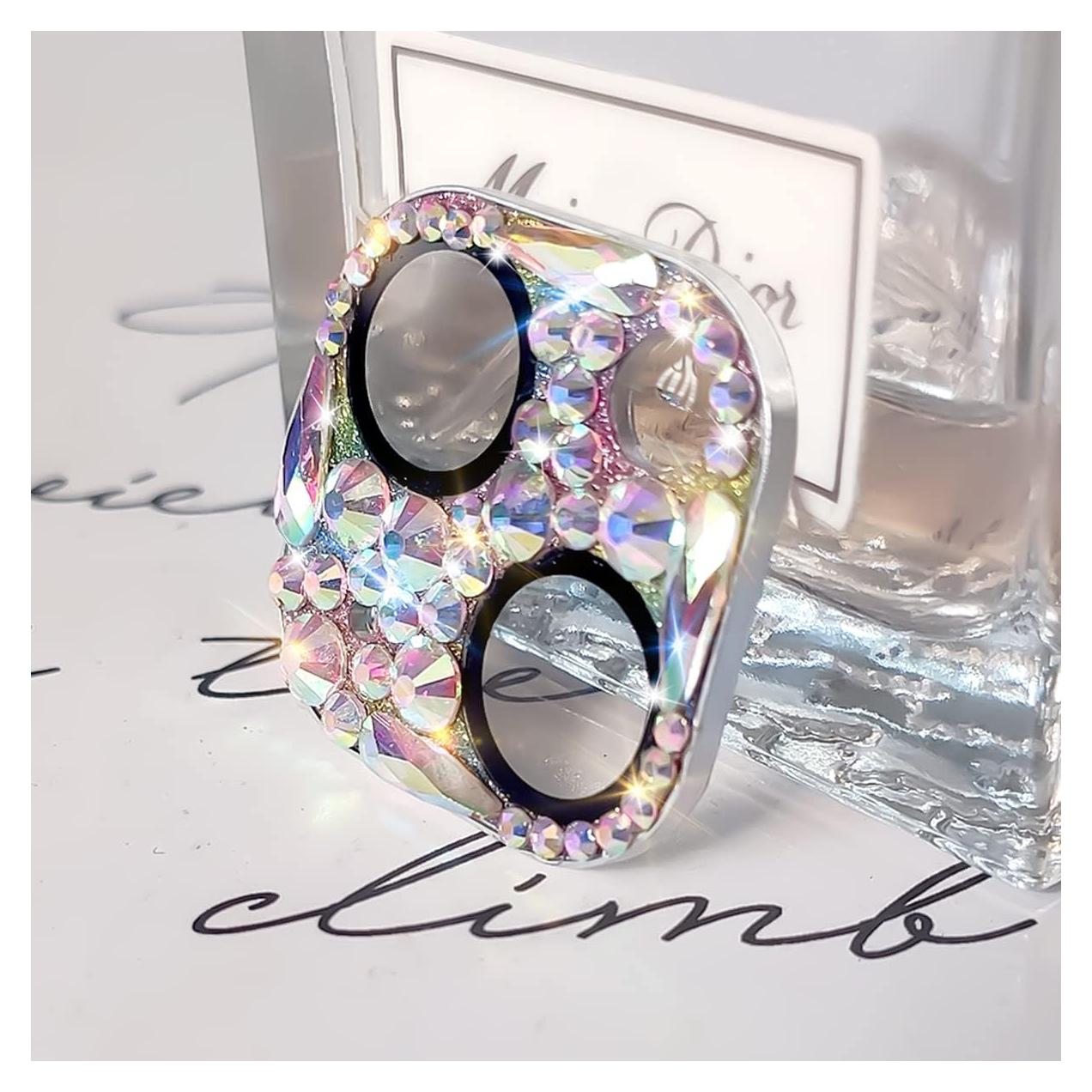 Protector de Lente de Cámara Brillante Cavdycidy para iPhone 13