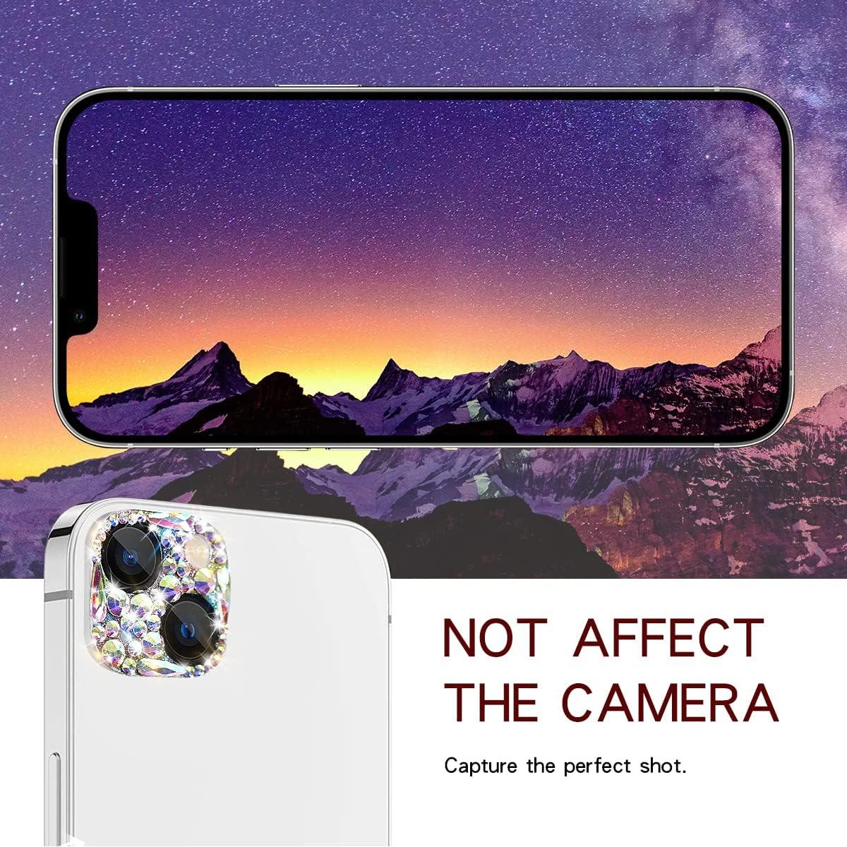 Protector de Lente de Cámara Brillante Cavdycidy para iPhone 13