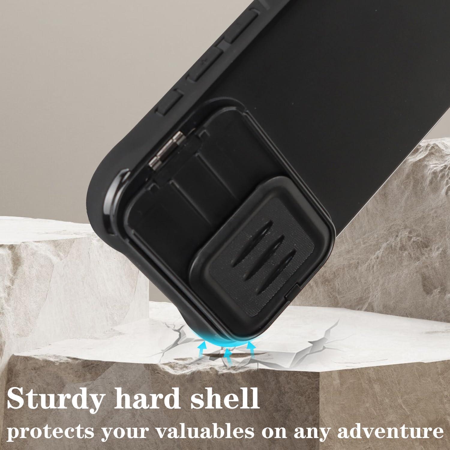 Funda CoozCase para iPhone 16 Pro Max con soporte y tapa cámara