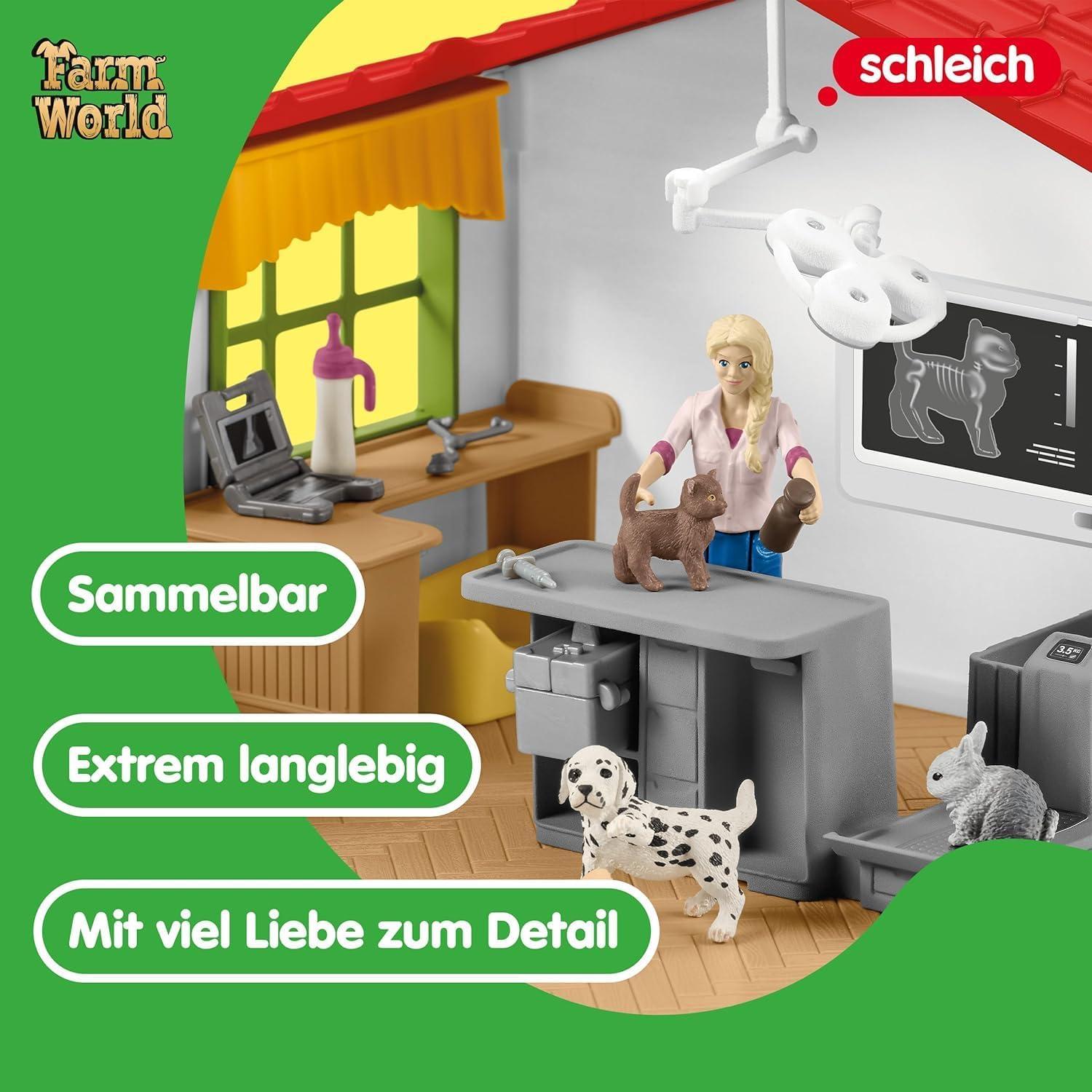 Schleich Veterinario - Set de 43 Piezas para Niños