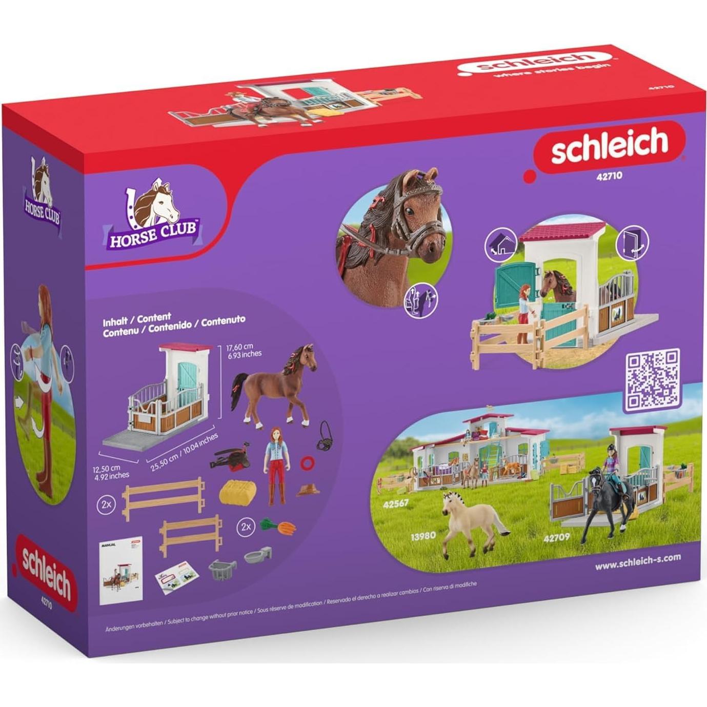 Juego de Establo Schleich 25 Piezas Hannah y Cayenne