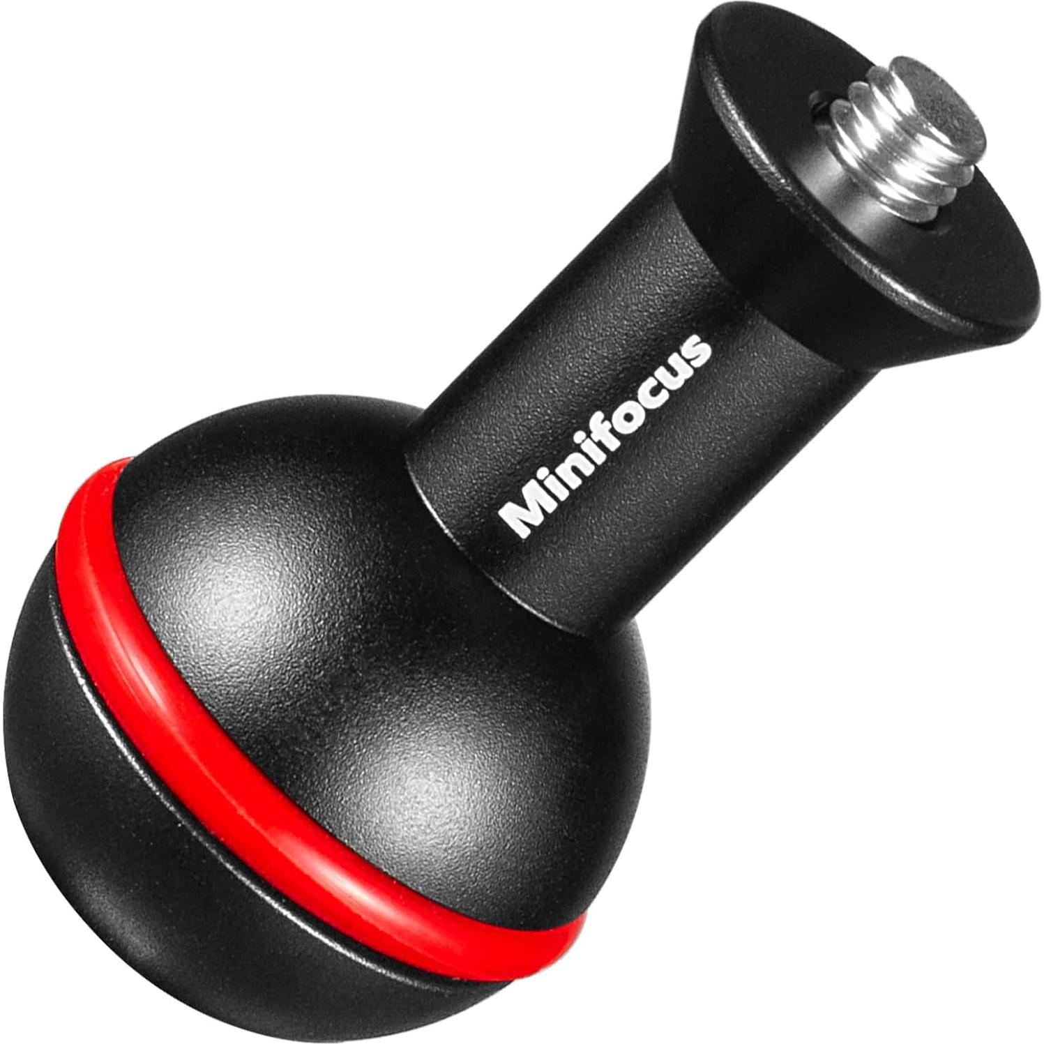 Adaptador de bola MINIFOCUS 1" con tornillos M6 y 1/4"-20