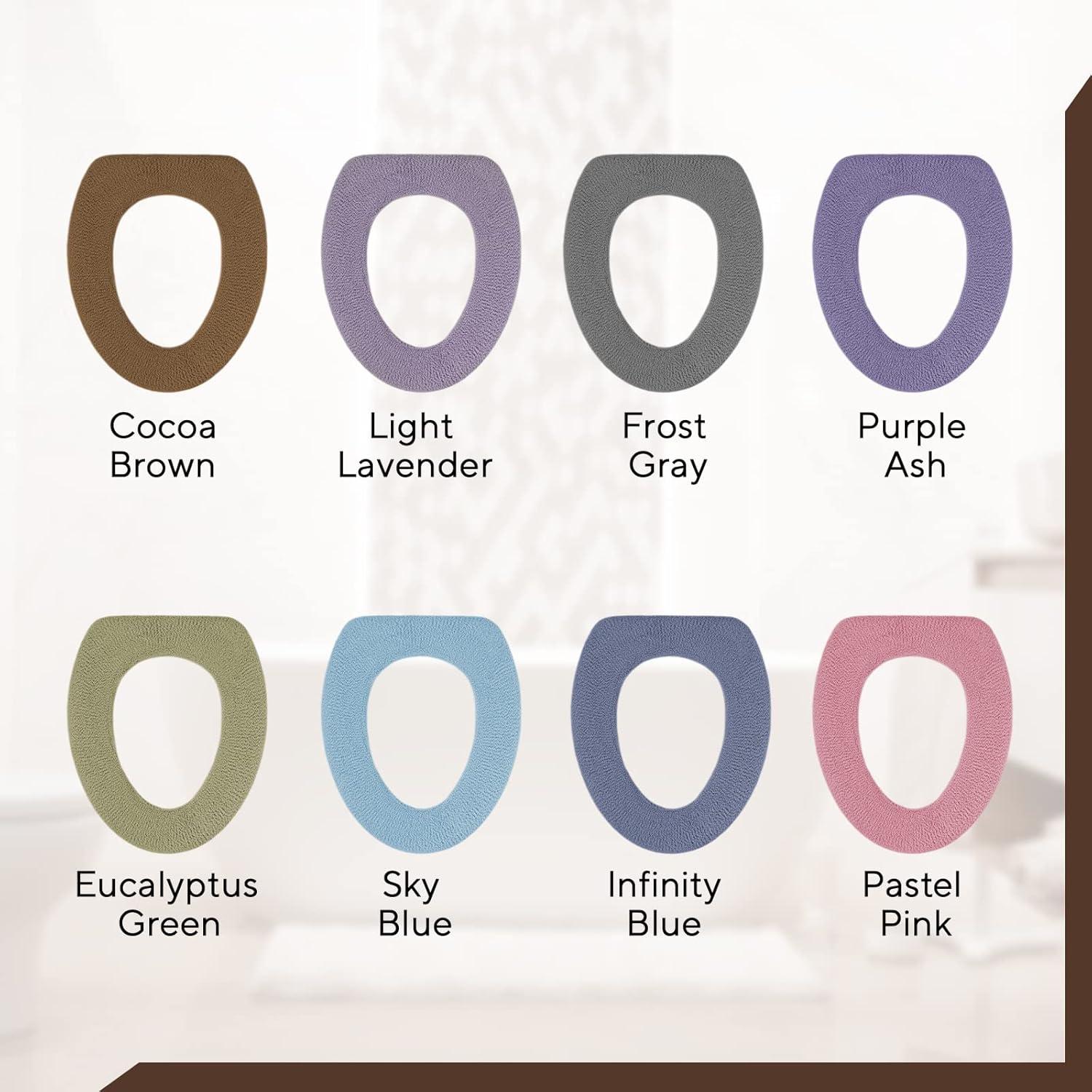 Cubierta de Asiento de Inodoro Warm-n-Comfy Lavanda Claro 35.56x45.72 cm