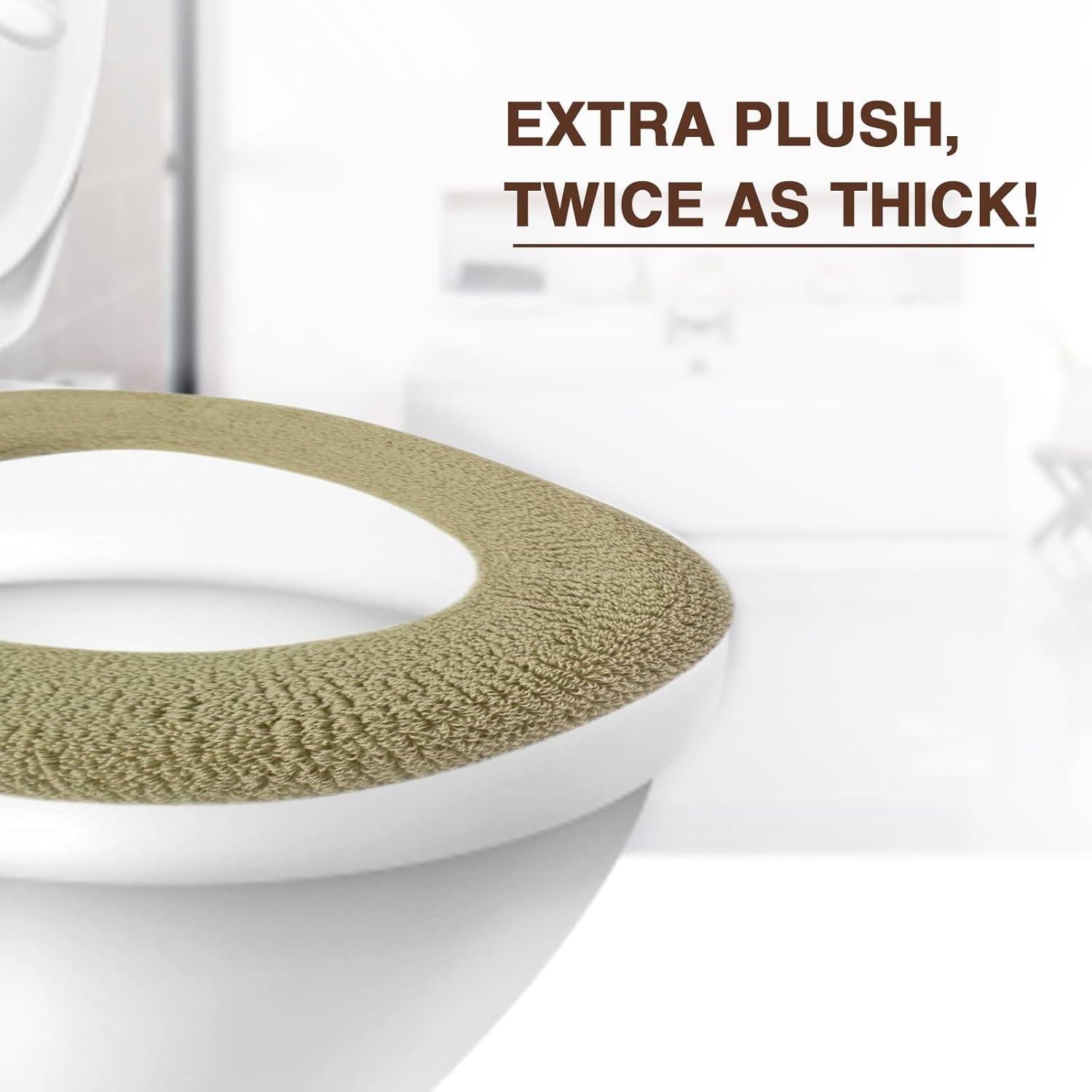 Cubierta de Asiento de Inodoro Warm-n-Comfy Lavanda Claro 35.56x45.72 cm