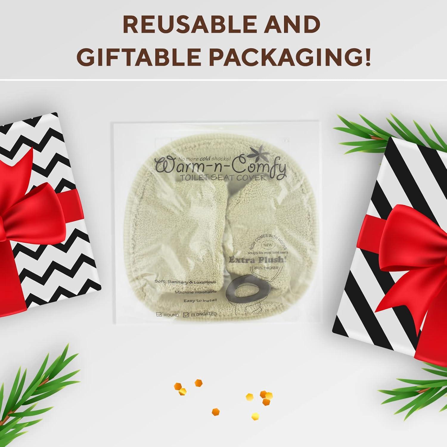 Cubierta de Asiento de Inodoro Warm-n-Comfy Lavanda Claro 35.56x45.72 cm