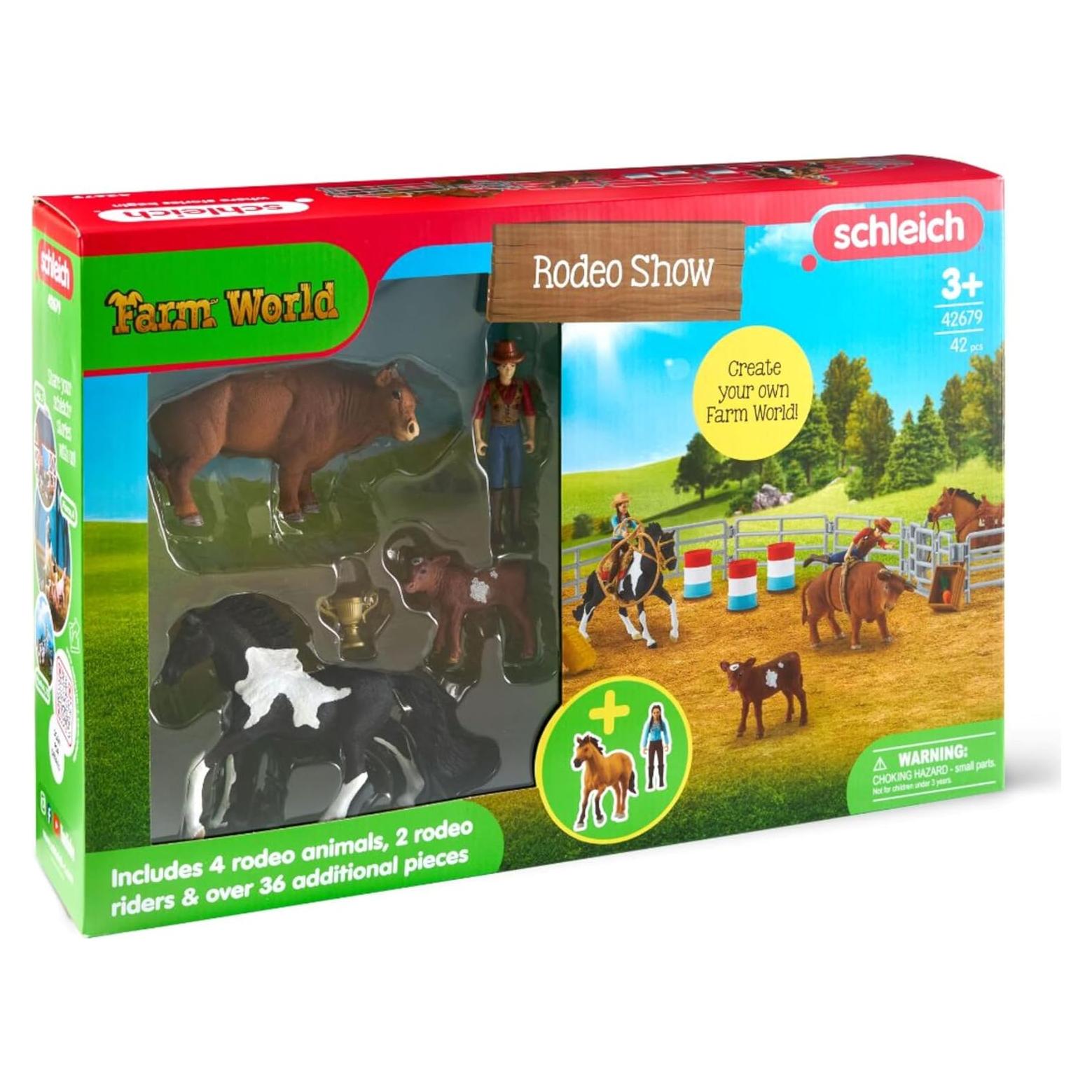 Juego de Rodeo Schleich 42 Piezas Vaquero y Vaquera