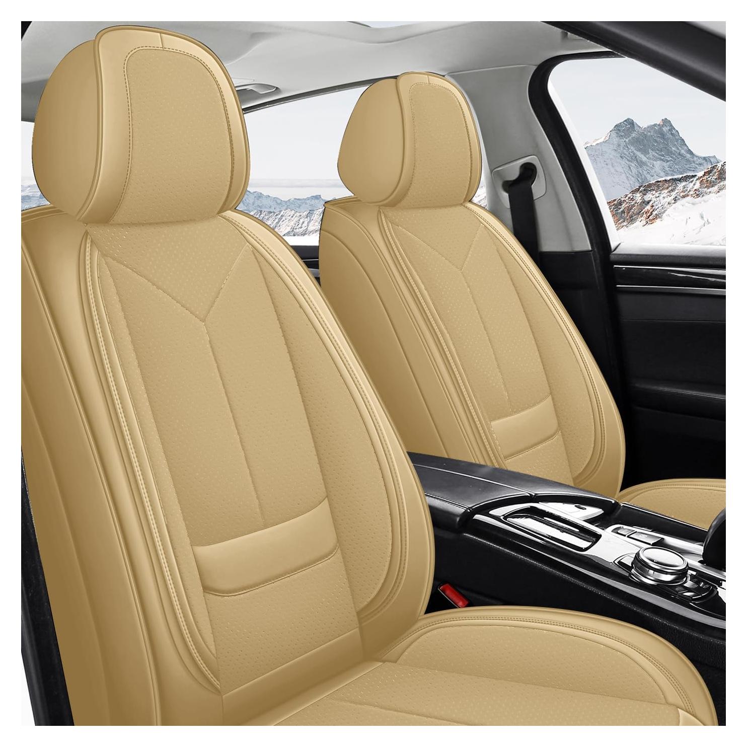 Cubiertas de Asientos de Coche QUYDDC 3D Beige Universal