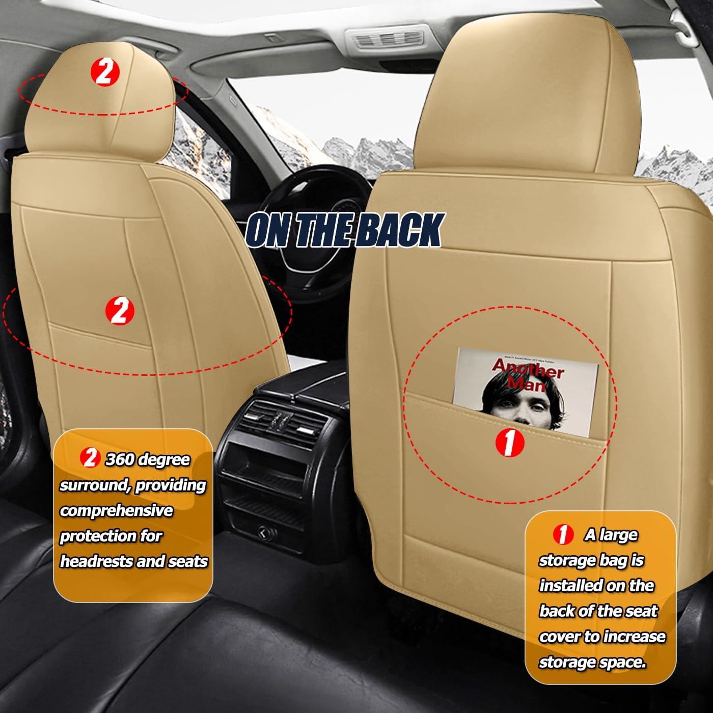 Cubiertas de Asientos de Coche QUYDDC 3D Beige Universal