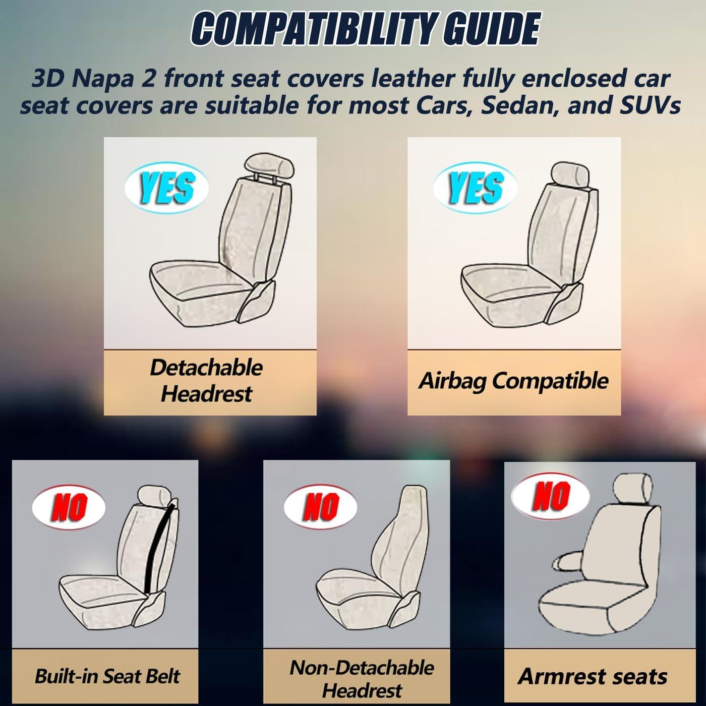 Cubiertas de Asientos de Coche QUYDDC 3D Beige Universal