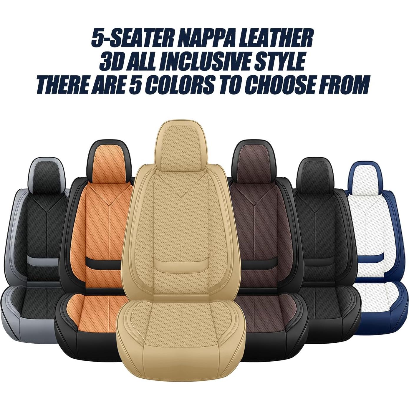 Cubiertas de Asientos de Coche QUYDDC 3D Beige Universal