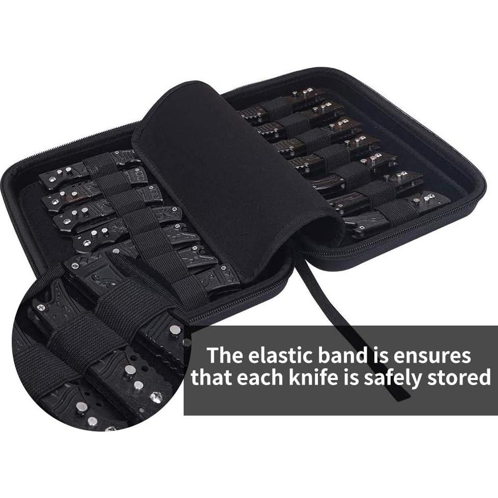 Estuche para Cuchillos de Bolsillo HERSENT 14 Ranuras Negro