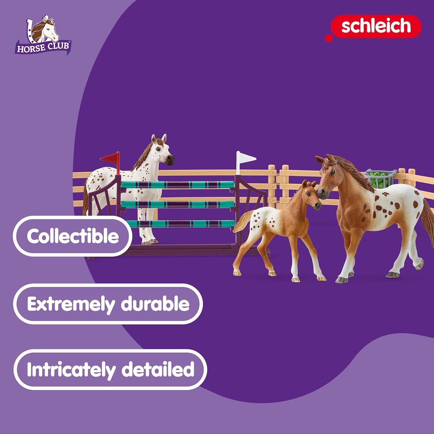 Set de Juguetes de Caballos Schleich 17 Piezas con Accesorios