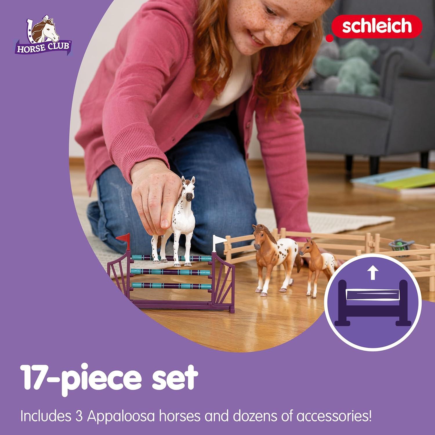 Set de Juguetes de Caballos Schleich 17 Piezas con Accesorios