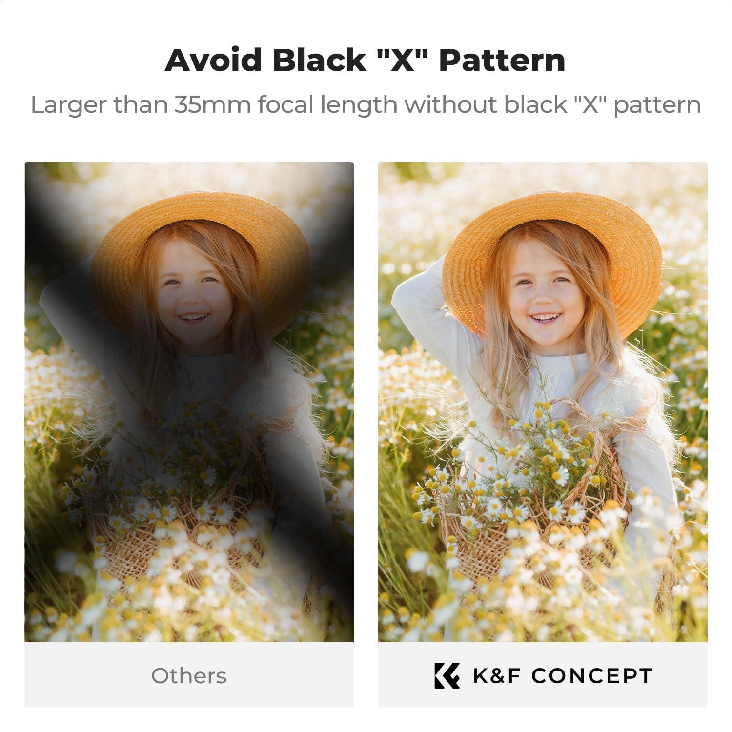 Filtro de Difusión Negra K&F Concept 37mm Efecto 1/4 y ND Variable