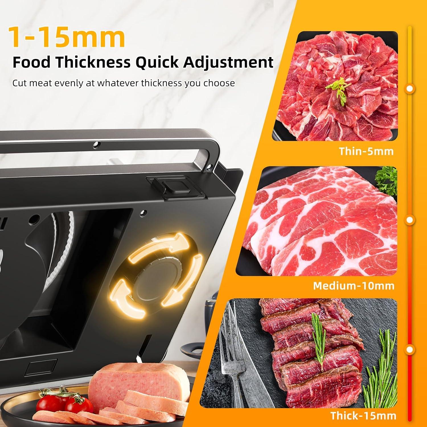 Cortadora de Carne Eléctrica TERUISI 200W Plegable 19cm