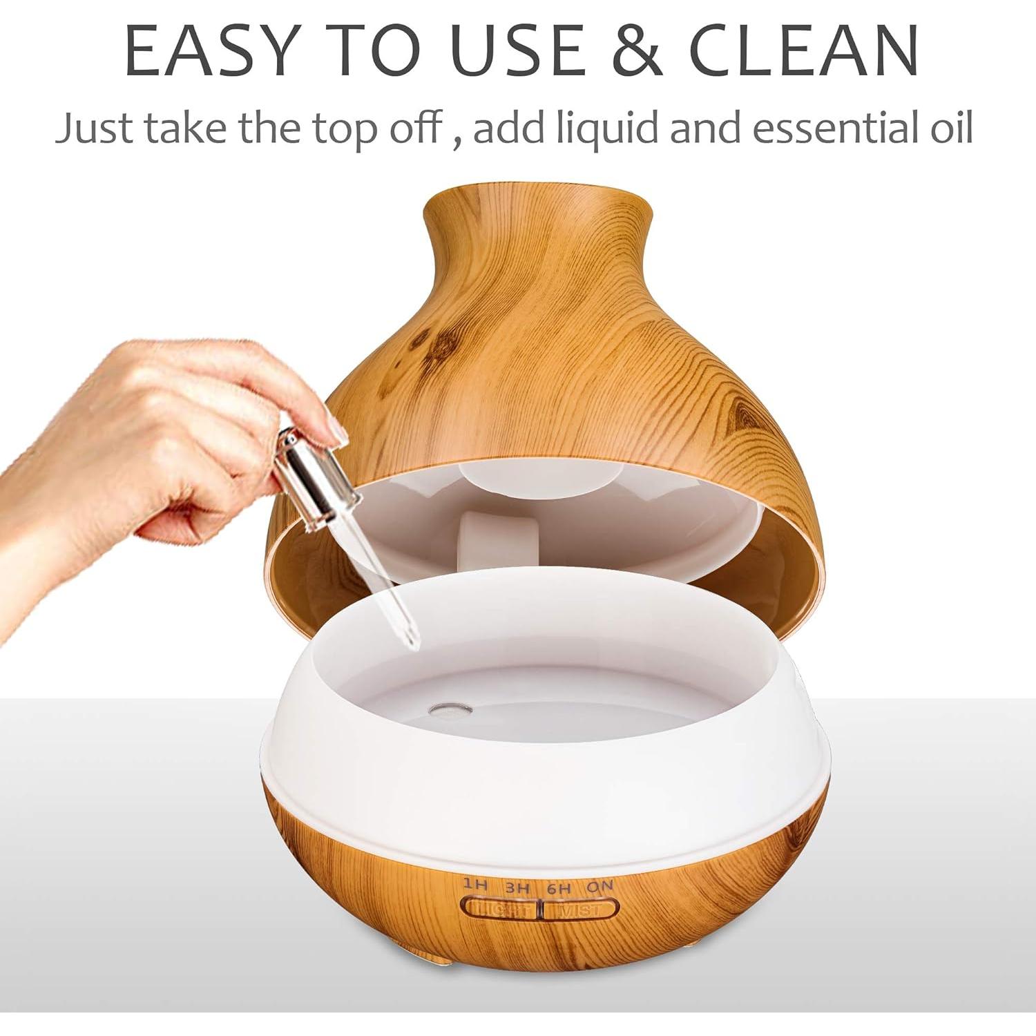 Difusor de Aceite Esencial BZseed 550ml 2 PCS Ultrasónico