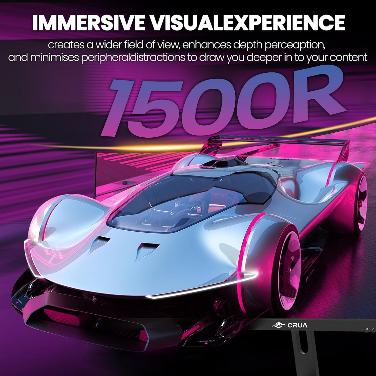 Monitor Curvo CRUA 30" 165Hz/200Hz VA 2560x1080p Negro